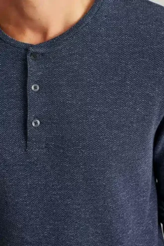 Luxe långärmad Henley