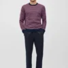 Merino-jacquardtröja med rund hals