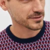Merino-jacquardtröja med rund hals