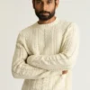 Merino-tröja med flätmönster Merino-tröja med flätmönster
