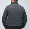 Merino-tröja med halv dragkedja i stora storlekar