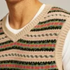 Merinoull-väst med Fair Isle-mönster