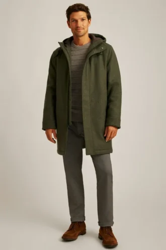 Parka – Parkajacka i italiensk ull för herr