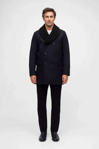 Peacoat i ull och kashmir