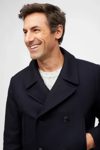 Peacoat i ull och kashmir