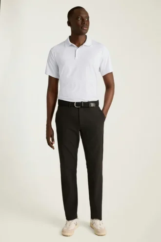 Performance Golf Shirt: enfärgad och randig