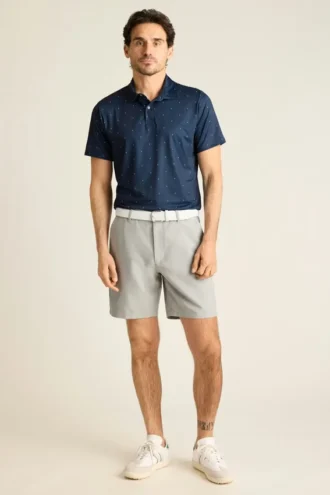 Performance Golf Shirt: enfärgad och randig