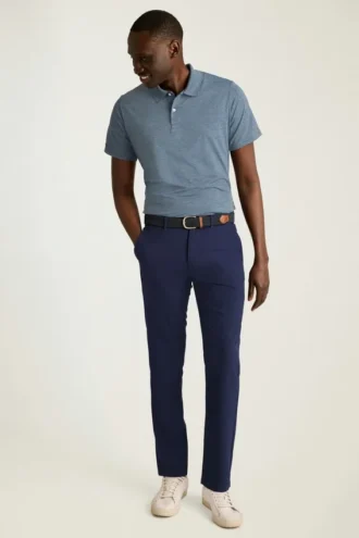 Performance Golf Shirt: enfärgad och randig