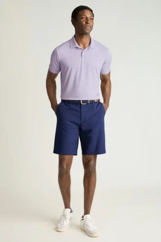 Performance Golf Shirt: enfärgad och randig
