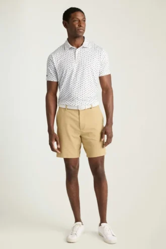 Performance Golf Shirt: enfärgad och randig