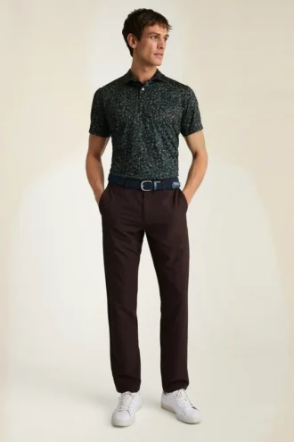 Performance Golf Shirt: enfärgad och randig