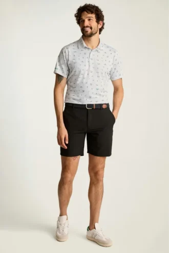 Performance Golf Shirt: enfärgad och randig