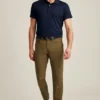 Performance Golf Shirt: enfärgad och randig