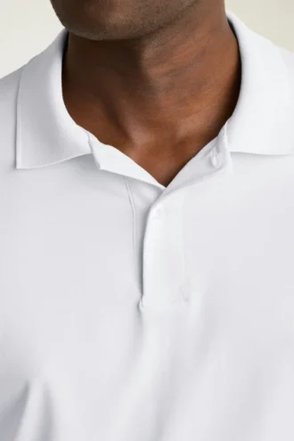 Performance Golf Shirt: enfärgad och randig