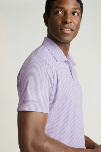 Performance Golf Shirt: enfärgad och randig