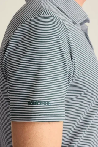 Performance Golf Shirt: enfärgad och randig