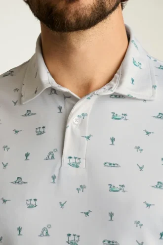 Performance Golf Shirt: enfärgad och randig