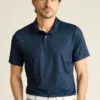 Performance Golf Shirt: enfärgad och randig