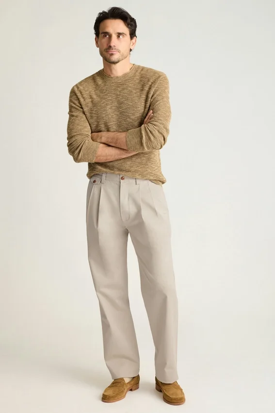 Pleated Chinos för män från Bonobos | Avslappnad passform i vintagestil Pleated Chinos för män från Bonobos | Avslappnad passform i vintagestil