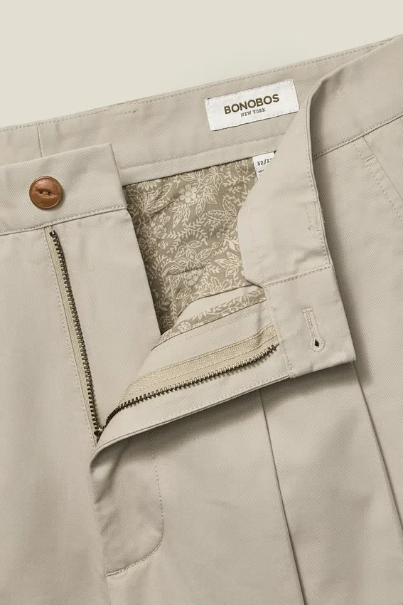 Pleated Chinos för män från Bonobos | Avslappnad passform i vintagestil Pleated Chinos för män från Bonobos | Avslappnad passform i vintagestil