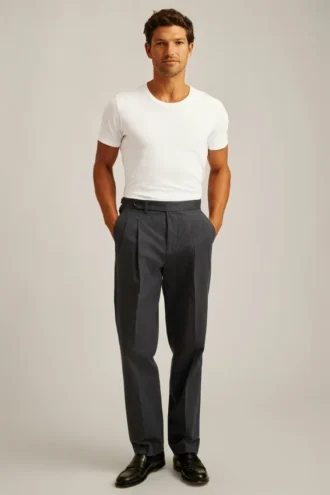 Plisserade stretch-chino-shorts