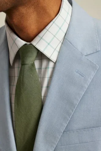 Portugisisk kostymjacka i stretchchambray