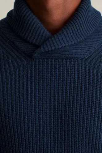 Pullover med sjalkrage