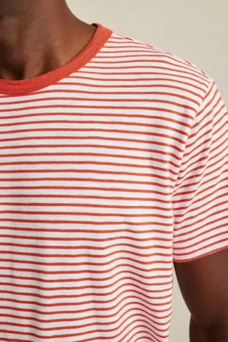 Randig slub-T-shirt