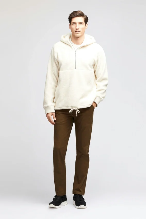 Sherpa-hoodie med halv dragkedja för herr Sherpa-hoodie med halv dragkedja för herr