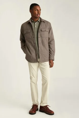 Skjortjacka för män från Bonobos | Italiensk borstad twill-skjortjacka