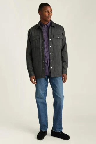 Skjortjacka för män från Bonobos | Italiensk borstad twill-skjortjacka