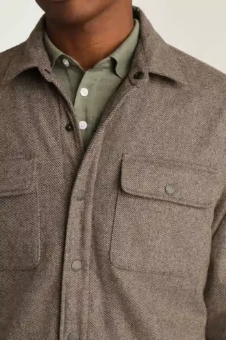 Skjortjacka för män från Bonobos | Italiensk borstad twill-skjortjacka