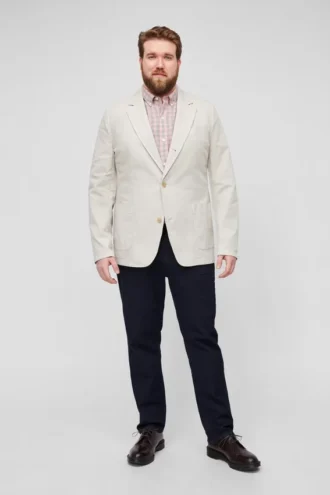 Stretchbomullsblazer i stora storlekar