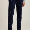 Stretchbroderade corduroybyxor Stretchbroderade corduroybyxor