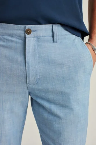 Stretchbyxor i chambray