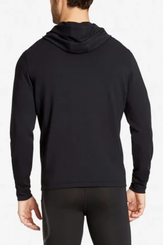 Stretchig hoodie med hel dragkedja