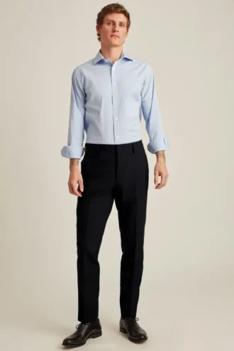 Stretchiga dressbyxor i ull för herr
