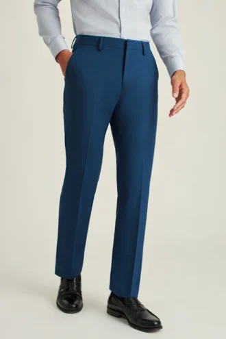 Stretchiga dressbyxor i ull för herr