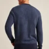 Strikad bomullströja med texturerade ränder Strikad bomullströja med texturerade ränder