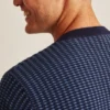 Strikad bomullströja med texturerade ränder Strikad bomullströja med texturerade ränder
