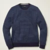 Strikad bomullströja med texturerade ränder Strikad bomullströja med texturerade ränder