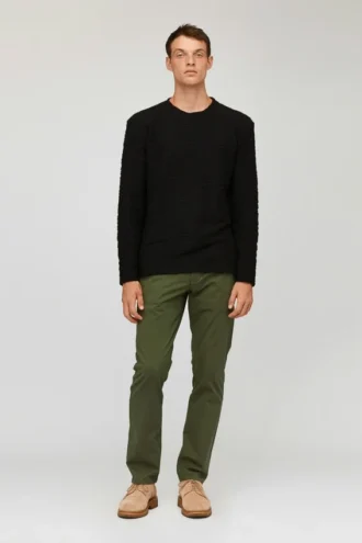 Strukturerad sweatshirt med rund hals