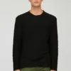 Strukturerad sweatshirt med rund hals Strukturerad sweatshirt med rund hals
