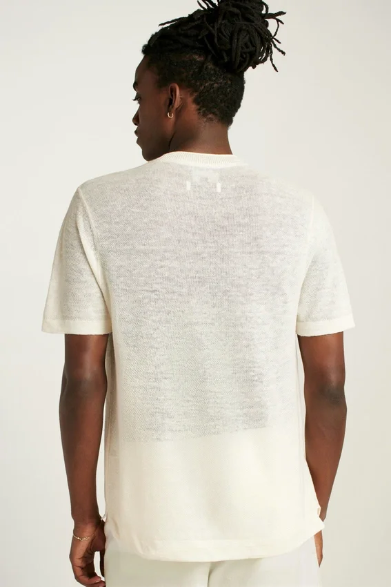 T-shirt i italienskt linne för män T-shirt i italienskt linne för män