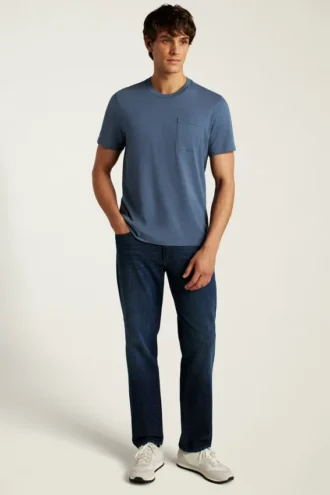 T-shirt med ficka i ekologisk bomull