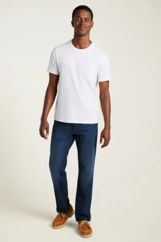 T-shirt med ficka i ekologisk bomull