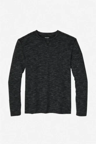 T-shirt med rund hals i våffelmönster