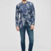 Unconstructed blazer med blommönster