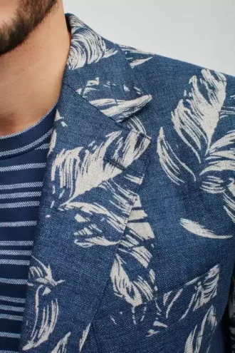 Unconstructed blazer med blommönster