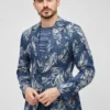 Unconstructed blazer med blommönster